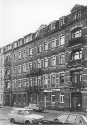 Dresden-Neustadt, Bischofsweg 36/34. Wohnhäuser (um 1895). Straßenansicht