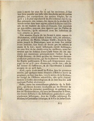 Projet D'Etude Pour le Collège des Chanoines Réguliers de l'Abbaye Royale de Saint Vincent de Senlis