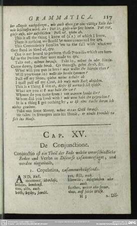 Cap. XV. De Conjunctione