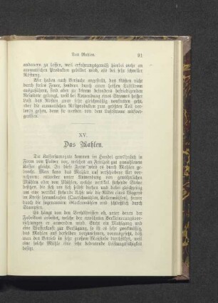 XV. Das Mahlen.