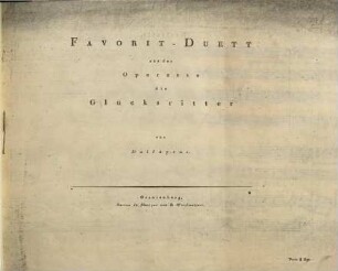 Favorit-Duett aus der Operette die Glücksritter