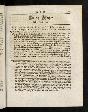 177-184, Die 23te Woche (CI - CVII)