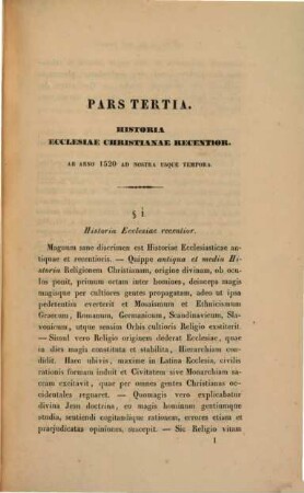 Compendium historiae ecclesiae christianae. 2. Historia ecclesiae recentior. - XVIII, 288 S.