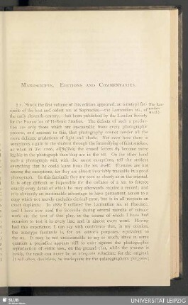 Manuscripts, Editions And Commentaries