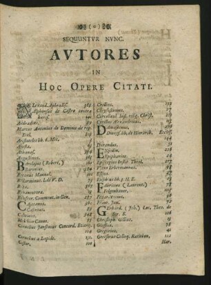 Sequuntur Nunc. Autores In Hoc Opere Citati