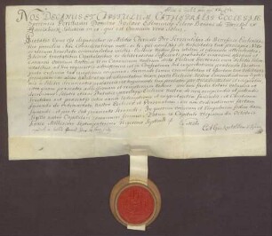 Documentum nominationis des Jodok Edelmund Twickel von Havixbeck.