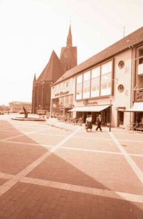 Hannover: Grupenstraße mit Neubauten und Marktkirche [St. Georgii et Jacobi]