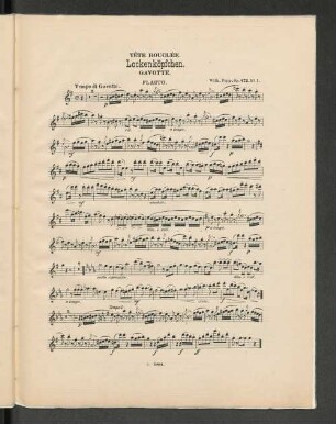Tête Bouclée. Lockenköpfchen. Gavotte. Flauto.