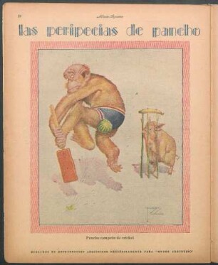 Las peripecias de Pancho [Caricatura] : Pancho campeón de cricket
