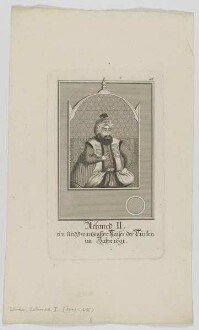 Bildnis des Aehmed II, Sultan des Osmanischen Reiches