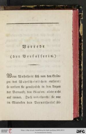 Vorrede (der Verfasserin)