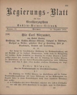 Nr. 33 : 15. Dezember 1874