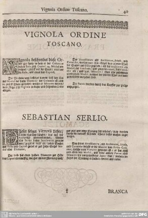 Vignola Ordine Toscano.