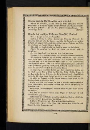Abwehr des englischen Ansturmes südwestlich Cambrai.