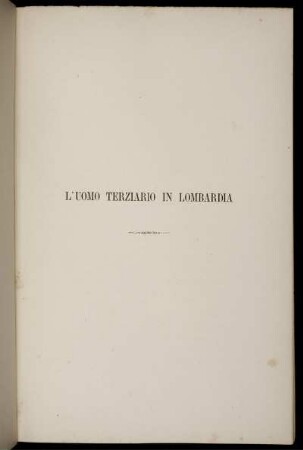 L' Uomo Terziario In Lombardia