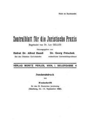 Staatliche Bigamiedispense für Juden in Europa / Wilhelm Pappenheim