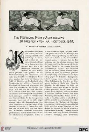 Die deutsche Kunst-Ausstellung zu Dresden von Mai - Oktober 1899