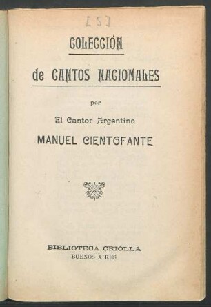 Colección de cantos nacionales