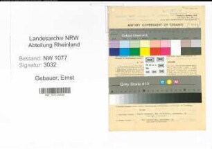 Entnazifizierung Ernst Gebauer , geb. 01.04.1897 (Polizist)