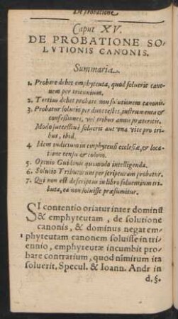 Caput XV. De Probatione Solutionis Canonis.