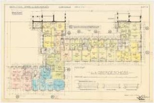 Wohnanlage Knobelsdorffstraße, Berlin-Charlottenburg: Turmhaus: Grundriss 2. und 3. Obergeschoss