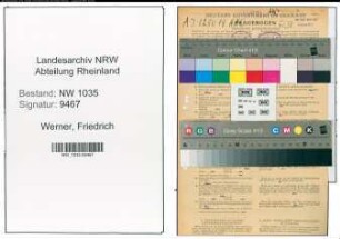 Entnazifizierung Friedrich Werner , geb. 03.09.1906 (Kaufmann)