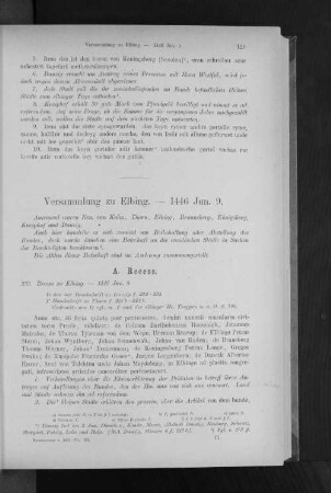Versammlung zu Elbing. - 1446 Jun. 9.
