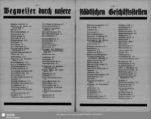 Wegweiser durch unsere städtischen Geschäftsstellen