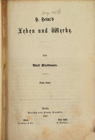 H. Heine's Leben und Werke, 1