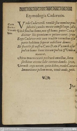 Etymologia Cadaveris