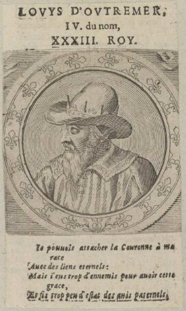 Bildnis von Lovys d'Ovtremer, König von Frankreich