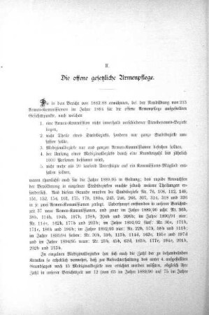 II. Die offene gesetzliche Armenpflege