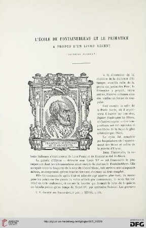 3. Pér. 28.1902: L' école de Fontainebleau et le Primatice, 2 : à propos d'un livre récent