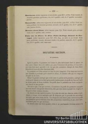 Deuxième Section. Du pommier.