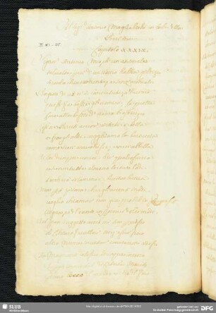 [Text 40, Kapitel 39:] Al Signor Antonio Magliabecchi in lode della Bertuccia