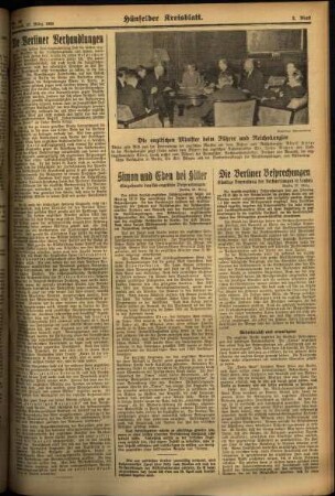 Zweite Ausgabe vom Mittwoch, den 27. März 1935.