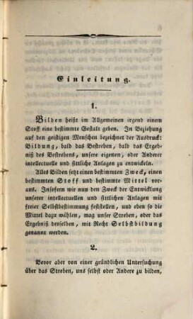 Über Bildung und Selbstbildung