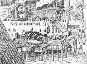 Görlitz. Vierradenmühle, aus: Stadtansicht von 1565