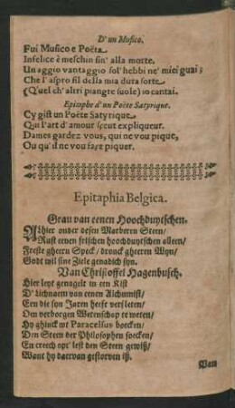 Epitaphia Belgica.