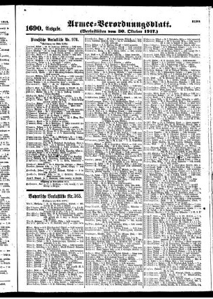 1690. Ausgabe. Dienstag, 30. Oktober 1917