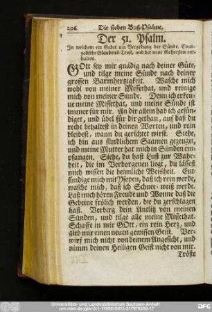 Der 51. Psalm.