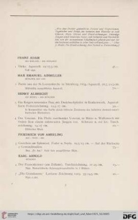 [Handzeichnungen und Aquarelle] (Nr. 1 - 250)