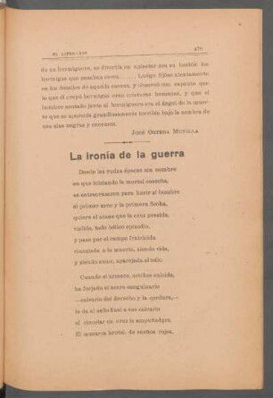 La ironía de la guerra