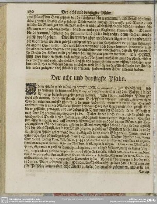 Der acht und dreyßigste Psalm