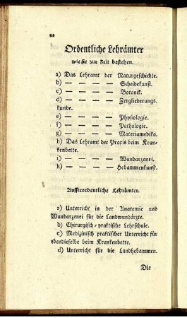 Ausserordentliche Lehrämter.