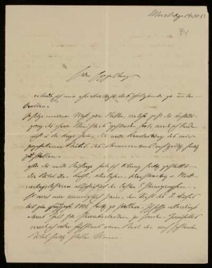 44: Brief von Fritz André an Gottlieb Planck, Marburg, 14.10.1905 [?]