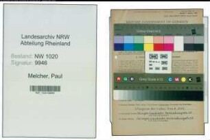 Entnazifizierung Paul Melcher , geb. 01.05.1891 (Werkmeister)