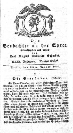 3. Stueck, 16. Januar 1832