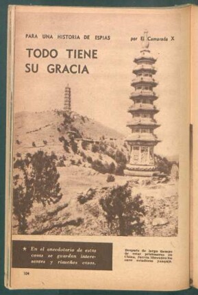 Todo tiene su gracia : Para una historia de espías