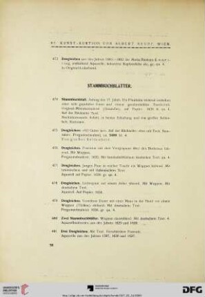 Stammbuchblätter (Nr. 474-505)